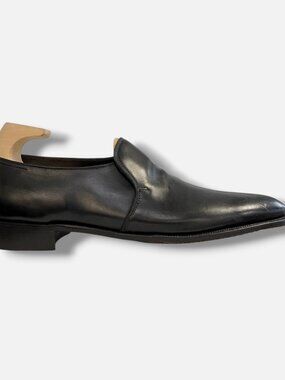 John Lobb Men's Black Edward Slip on Dress Shoes Size 12E